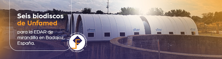Seis biodiscos de Unfamed para la EDAR de Mirandilla, Badajoz