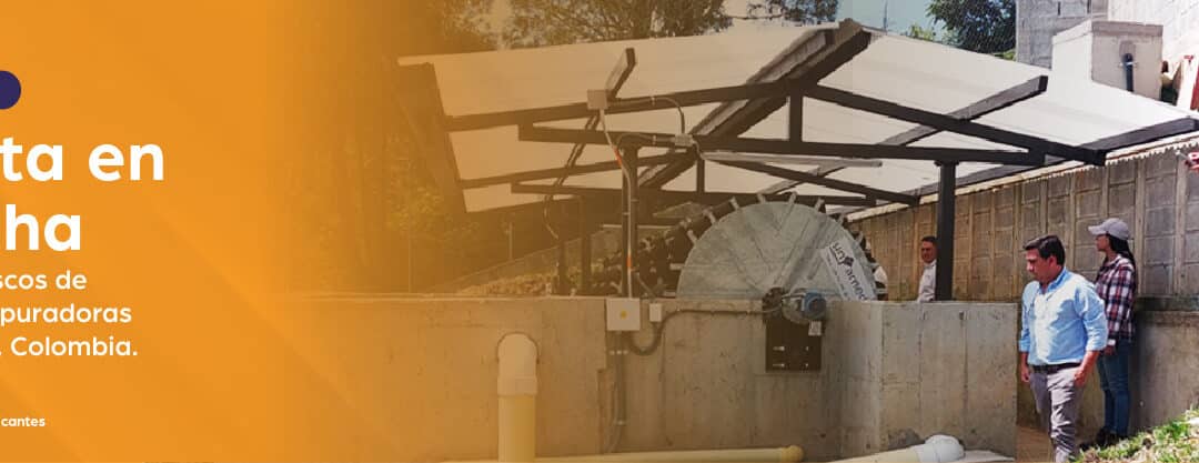 Unfamed supervisa la puesta en marcha de los biodiscos de cuatro depuradoras de Rionegro, en Colombia.