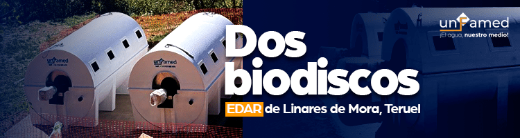 Unfamed ha instalados dos biodiscos en la depuradora de Linares de Mora en Teruel.